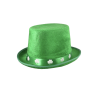 Green Top Hat with Shamrock Band