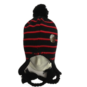 Hat Black with Red Stripe